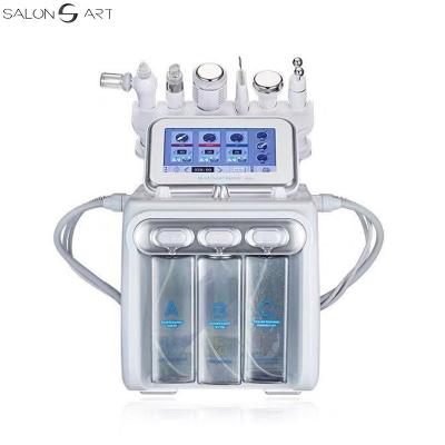 China Whitening Beauty European Hot Sale H2O2 Small Bubble Aqua Skin Multifunction Facial Cleansing Machine Totally 6 Handles for sale