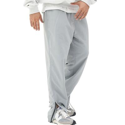 China 2022 OEM Custom Mens Track Anti Static Pants Polyester Drawstring Stacked Sweatpants Fashion Jogger Wear Pants for sale