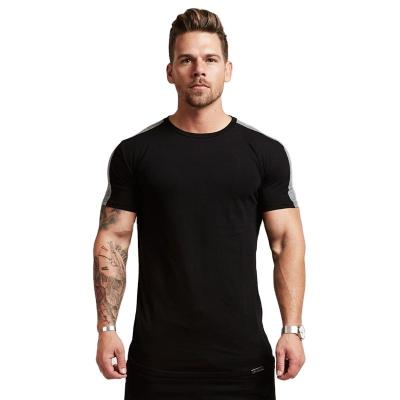 China Cotton Round Anti-wrinkle Running Fitness Summer Men's Sports T-shirt Collar Short Sleeve Shirt for sale