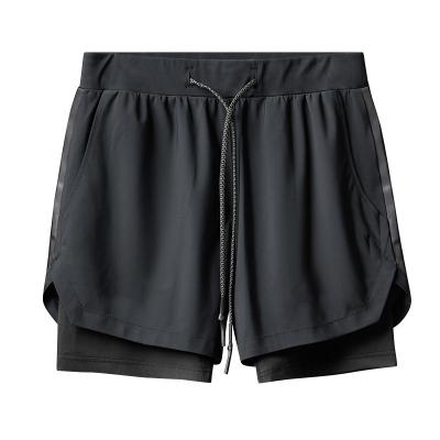 China Anti-Wrinkle OEM Men's Summer Double Pockets Quick Dry Shorts OEM All Over Print 2 Shorts In 1 Shorts for sale