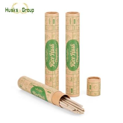 China Sustainable Chinese Rice Husk Wooden Japanese Chopsticks for sale