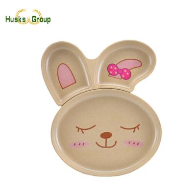 China CLASSIC Cartoon Bamboo Fiber Kids Kids Baby Division Dinner Plates for sale