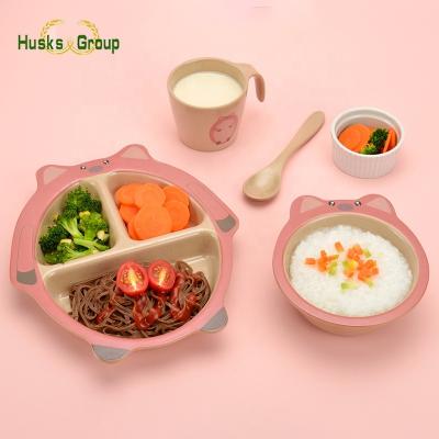 China Viable New Design Wholesale Cartoon Kids Rice Strips Babies Dinnerware Set for sale