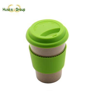 China Sustainable Rice Husk Colorful Coffee Mugs 15 oz Coffee Mug With Logo for sale