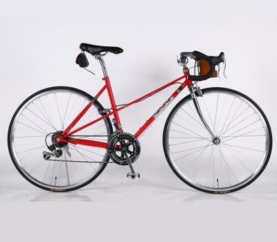 China Lady 700c high quality high carbon light weight steel racing cheap red road bike for sale