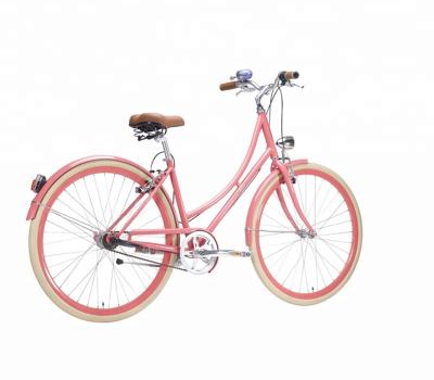 China 2022 Hot Sale Steel Lady City Bike With Basket For 26 Inch 7 Speed for sale