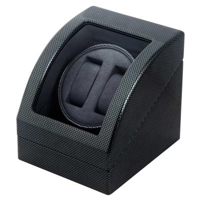 China Japanese Automatic Motor Winder Double Carbon Watch Winder Wooden Watch Box Winder Gift for sale