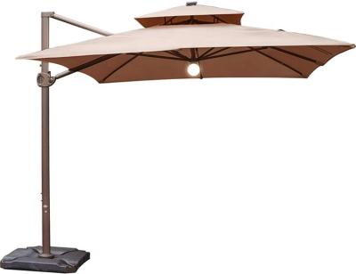 China Custom Aluminum Pole Sun Wind Rain Proof Swimming Pool 3M*3M Solar Beach Umbrella for sale