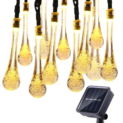 China Garden Water Light Solar String Ball Lights 30LED Solar Outdoor Waterproof Garden for sale