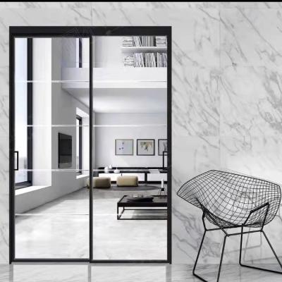 China High Quality Soundproof Sliding Frameless Sliding Glass Door Windproof Patio Door Bathroom Sliding Glass Door for sale