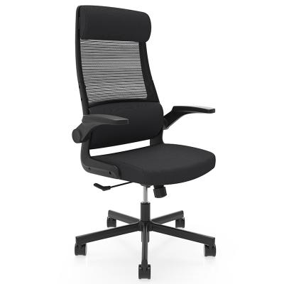 China Executive Director (Height) Wholesale Goysun Adjustable Back Swivel High Desk Mesh Chair Ergonomic Office Chair with Flip Up Armrest for sale