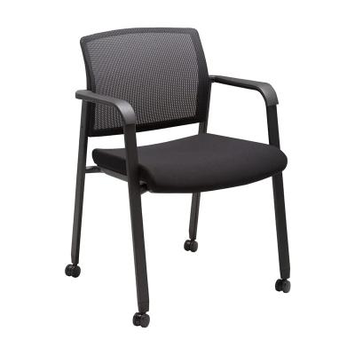 China GOYSUN Mesh Meeting Training Visitor Chair Comfortable Stackable Conference Chair with Wheels for sale