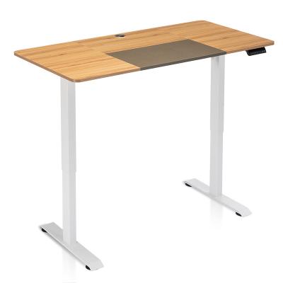 China Goysun Wholesale Electric Height Adjustable Four Panel Particleboard Standing Computer Standing Desk With Single Motor for sale