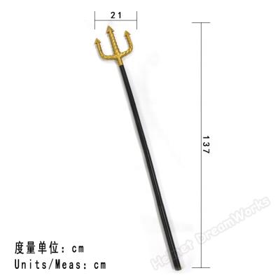 China Wholesale Cheap Weapon Toy Full Plastic Spray Painting Aquaman Trident Disassembly Price Costume for sale