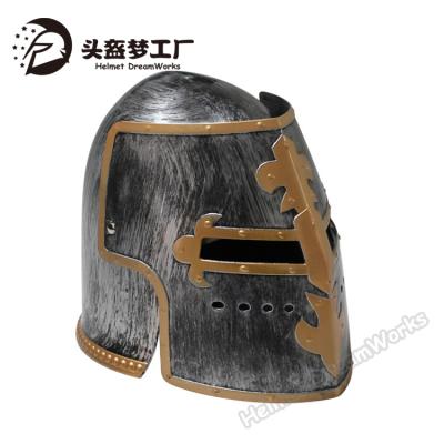 China Europe Medieval Crusader Templar Helmet w/Moving Helmet w/Moving Adult Visor Europe Medieval Knight Plastic Costume Helmet for sale