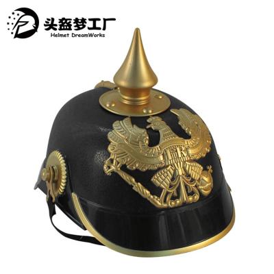 China With Adjustable Strap Costume Halloween German Leader Pickelhaube Helmets Plastic Imperial Prussian Helmet for sale