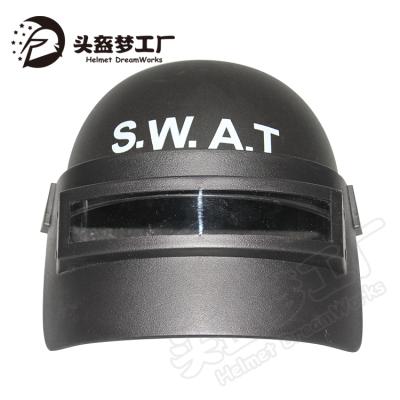 China Festival Prop Hot Selling Anti-Riot Bump Helmet Plastic High Quality Adult Blow Helmet For Festival Gift for sale