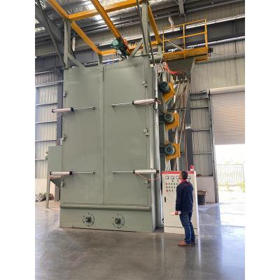 China Aluminum Parts Shot Blasting Machine Hanger Type Shot Blasting Machine for sale