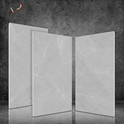 China Modern Marble 600x1200mm Matte Finish Indoor Floor And Wall Polished / Soft Polished Gray Color Porcelain Tile Full Tiles for sale