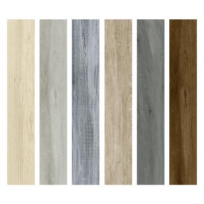 China Modern Full Porcelain Wood Tile 200x1200mm Matte Outdoor Non-slip Floor Tiles Wear Proof Flooring Flooring Bedroom Living Room Balcony for sale