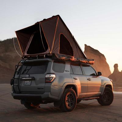 China Extended Type Car Aluminum Hard Roof Cover Shell Tent Car Rooftop Shell Camping SUV Triangle Top Tent For Sale for sale