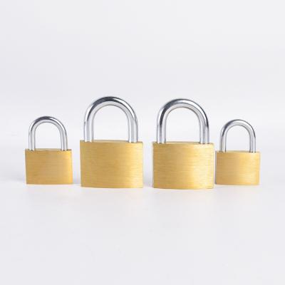 China Direct Sales Support OEM 40mm Thin Brass Padlock Durable Brass Fine Workmanship Thin Brass Padlock for sale