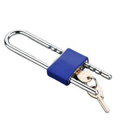 China Free Sample Durable Custom Logo Aluminum Padlock With Plastic Case And Key Steel Shackle Security Padlock for sale