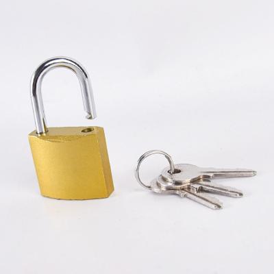 China Durable Hot Selling Yellow Iron Padlock For Door Locks Wholesale Normal Key Sanded Iron Padlock for sale