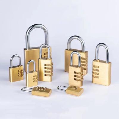 China Outdoor Solid Brass Combination Padlock Security Small Resettable Durable Guard for sale