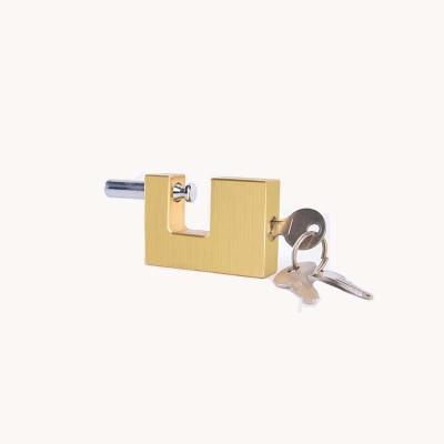 China Free Sample Durable Hot Sale Security Padlock Brass Cylinder Anti-cut Rectangular Brass Padlock for sale