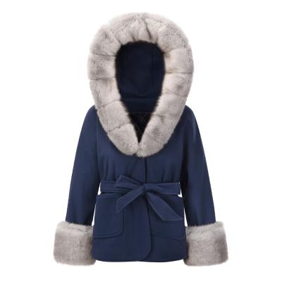 China Viable Wholesale Fleeces Striped 2021 Winter Coats Large Size Women Collars Jacket Women Coat for sale