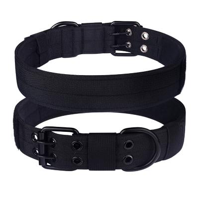 China Viable Outdoor Pet Supplies Medium Large Nylon Dog Military Tactical Border Nylon Dog Rose Fan Collar Tactical Collar for sale