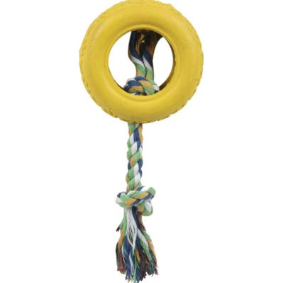 China Hot Selling Smart Toys Viable Rubberized Chew Pet Rope And Tire Dog Toy for sale