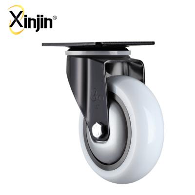 China Medium Duty 3 Inch Flat Free PP Swivel Caster Wheel for sale