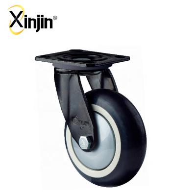 China Flat Free Heavy Duty Round Outdoor Super Silence TPR Caster Wheel for sale