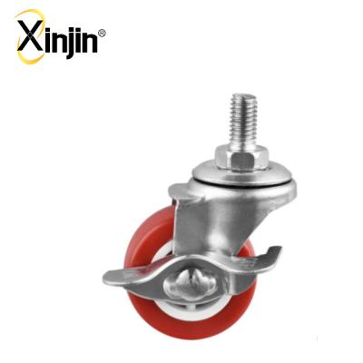 China New Industrial Material PVC Screw Rod Light Duty Caster Wheel for sale