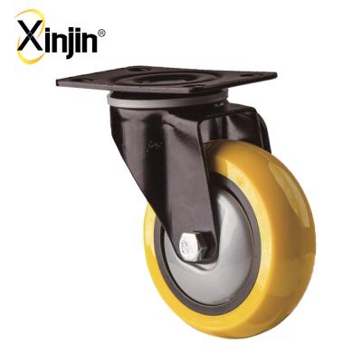 China Factory Price Flat Free PU / TPR / Rubber Industrial Caster Truckle , Swivel Type Caster Wheels for sale