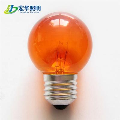 China G50 aluminum/brass 220v frosted incandescent filament colorful light decoration bulbs for home for sale