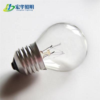 China Aluminum / Brass G45 220V 40w High Temperature 360 ​​Degree Light Bulb Good Quality Edison Incandescent Lamps for sale