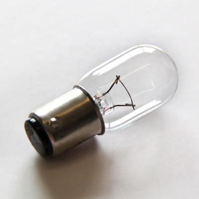 China Aluminum/Brass/Nickel Steel T20 BA15D 36V15W Color Indicator Edison Tube Incandescent Bulb for sale