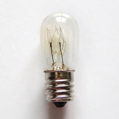 China Aluminum / Brass / Nickel Steel T22 15W E14 Light Color Frosted Tubular Clear Glass Fridge Light Bulb for sale