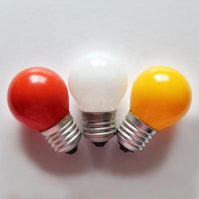 China Beautiful G45 7W Aluminum / Brass Sign Energy Saving Colorful Incandescent Light Bulb for sale