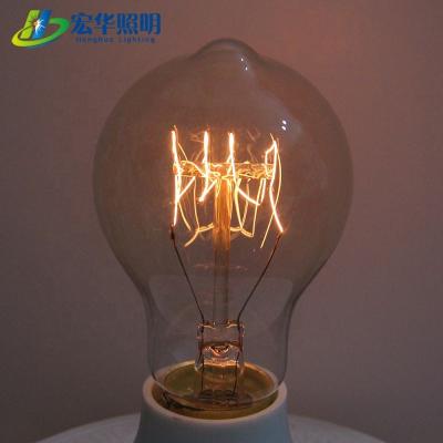 China Hot Sale A19 Brass Bar Edison Incandescent Lamp 220V 40W Vintage Decor Light Bulb Decorative Light Bulb for sale