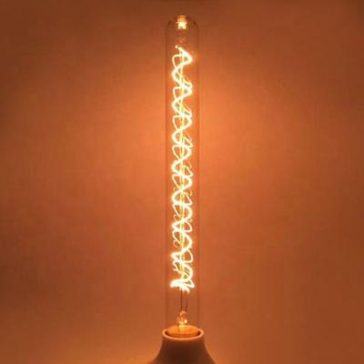 China Brass T30 60 Watt Long Clear Edison Tube Shape Vintage Light Bulb For Sale for sale