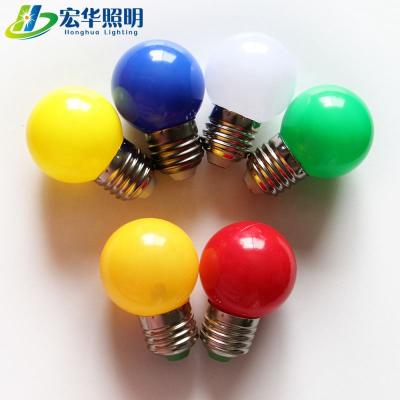 China Aluminum-plastic base G45 0.5W E27 warm white multi color LED spherical light bulb for sale