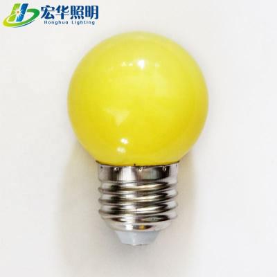 China Aluminum-plastic G40 G45 E27 colorful warm color plastic cover SMD LED bulb for decoration for sale