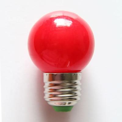 China Aluminum-plastic G45 E27 0.5W 2600k modern decoration festoon light led color lamps bulb for sale