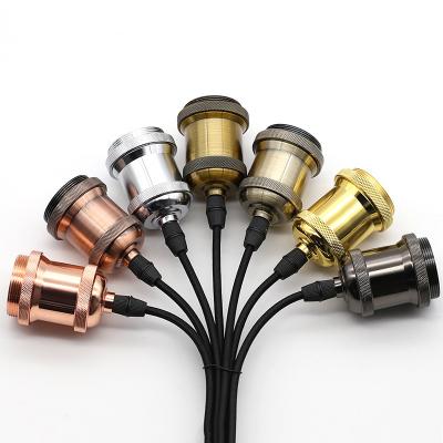 China Electric Ceiling Lamp Holder Lighting Screw E26 E27 Vintage Pendant Rope For Home for sale