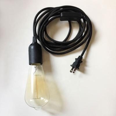 China ST64 Screw Vintage Pendant Lamp Cord Socket AC110-250V Plastic Lamp Holder Manufacturer for sale