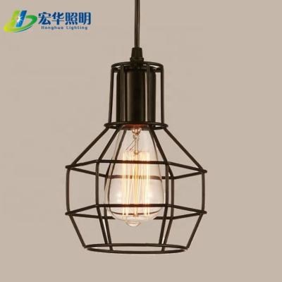 China New Fashion Retro Modern Nordic Popular Birdcage Iron Wire Pendant Light For Decoration for sale